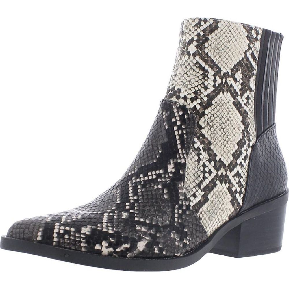 DV By Dolce Vita Womens Zada Black Faux Leather Snake Print Booties Shoes NWOB